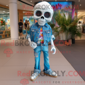Skull maskot drakt karakter...