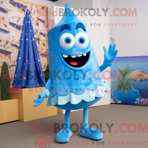 Blue Lasagna mascot costume...