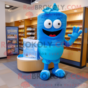 Blue Lasagna mascot costume...