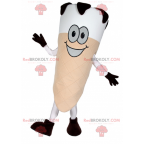 Vanilla ice cream mascot with smiling face - Redbrokoly.com