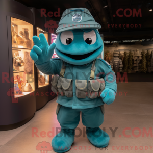 Teal Army Soldier máscara...