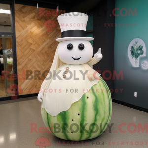 Hvit vannmelon maskot drakt...