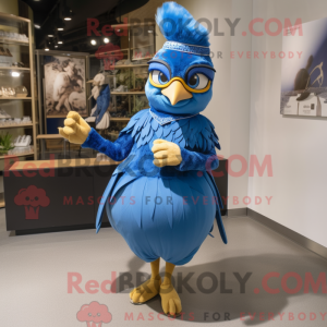 Gold Blue Jay mascot...
