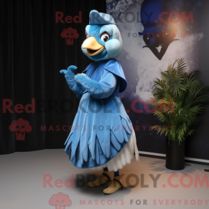 Gold Blue Jay mascot...