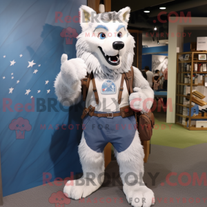 White Say Wolf maskot...