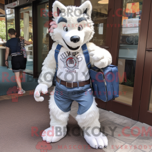 White Say Wolf mascot...