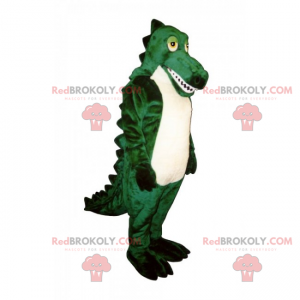 Hvid mave krokodille maskot - Redbrokoly.com