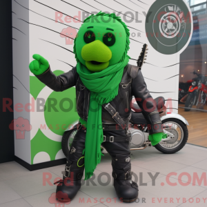 Green Celtic Harp mascot...