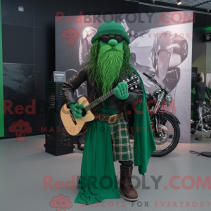Grøn Celtic Harpe maskot...