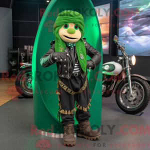 Green Celtic Harp mascot...