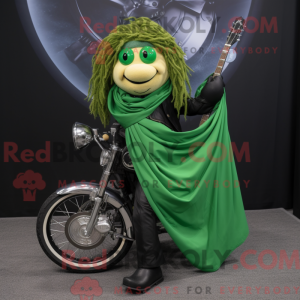 Green Celtic Harp mascot...
