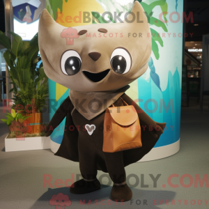 Brun Manta Ray maskot...