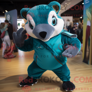 Postava maskota Teal Badger...