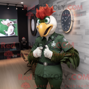 Forest Green Rooster mascot...