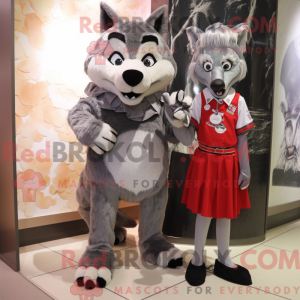 Sølv Say Wolf maskot...