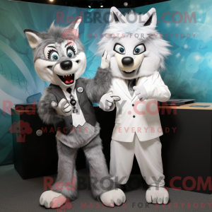 Sølv Say Wolf maskot...
