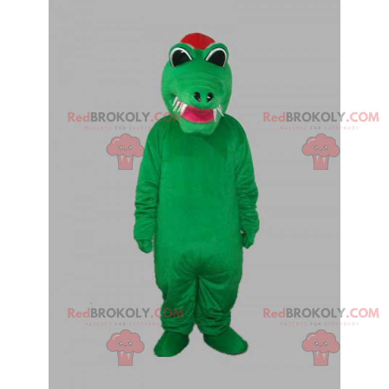 Mascote crocodilo com dentes afiados - Redbrokoly.com