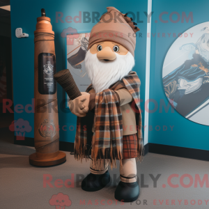 Tan Bagpipe mascot costume...