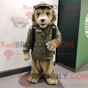 Oliven Smilodon maskot...