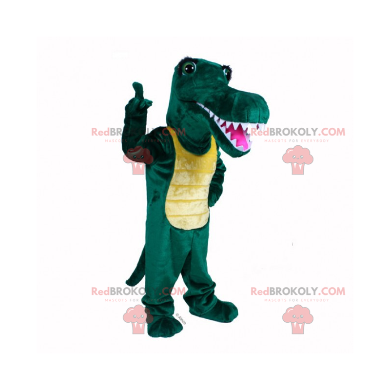 Mascota de cocodrilo sonriente - Redbrokoly.com