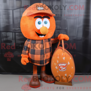 Postava maskota oranžového...