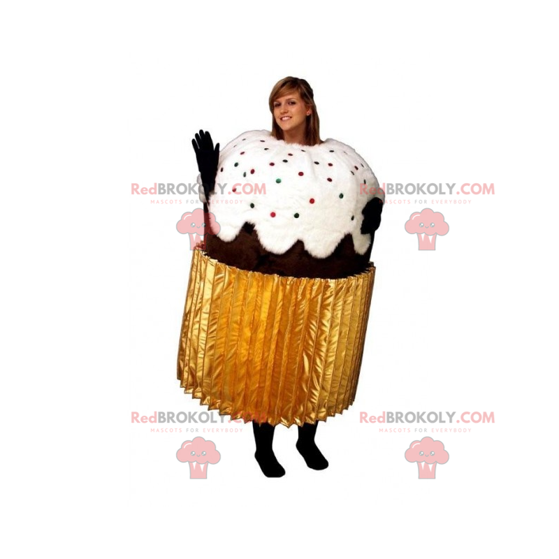 Chokolade cupcake maskot - Redbrokoly.com Chokolade cupcake maskot - Redbrokoly.com