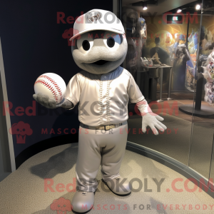 Sølv baseballbold maskot...