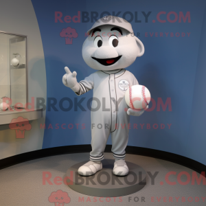 Silver Baseball Ball mascot...