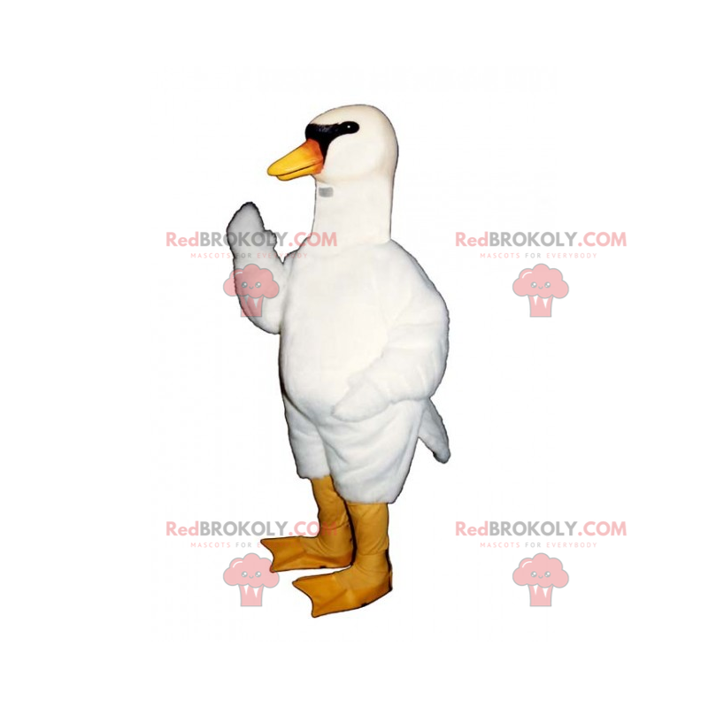 Mascotte de cygne aux yeux noirs - Redbrokoly.com