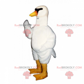 Mascotte de cygne aux yeux noirs - Redbrokoly.com