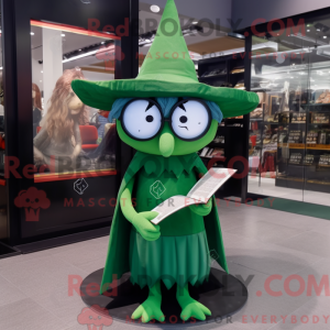Green Witch S Hat mascot...