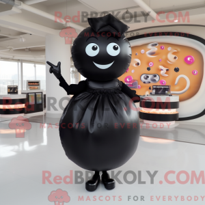 Sort Donut maskot kostume...