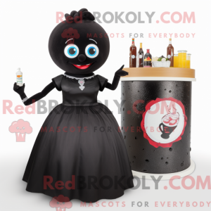 Black Donut mascot costume...