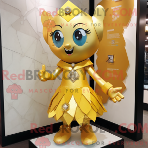 Guld vedhæng maskot kostume...