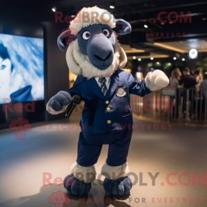 Navy Merino Sau maskot...