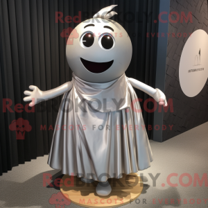 Silver Handball Ball mascot...