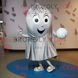 Silver Handball Ball mascot...