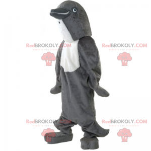 Mascotte de dauphin gris - Redbrokoly.com