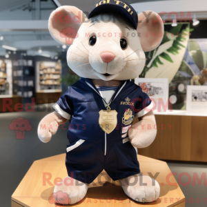 Navy Rat mascot costume...
