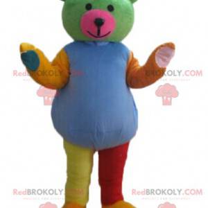 Flerfarvet bamse maskot - Redbrokoly.com