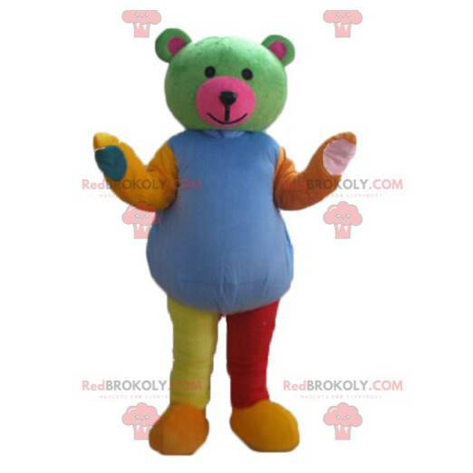 Multicolored teddy bear mascot - Redbrokoly.com