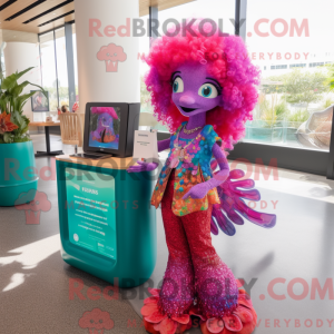 Magenta Mermaid mascot...