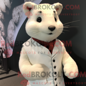 White Ermine mascot costume...