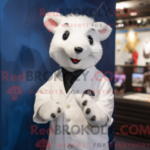White Ermine mascot costume...