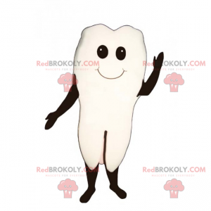 Mascotte de dent avec visage souriant - Redbrokoly.com