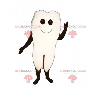 Mascotte del dente con la faccia sorridente - Redbrokoly.com