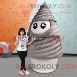 Gray Ice Cream Cone...