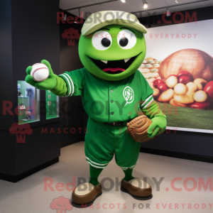 Green Baseball Glove mascot...