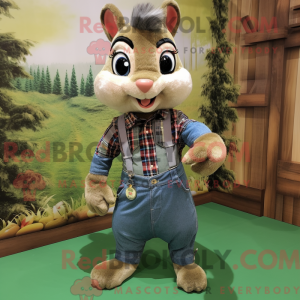 Oliven egern maskot kostume...