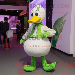 Lime Green Swan maskot...